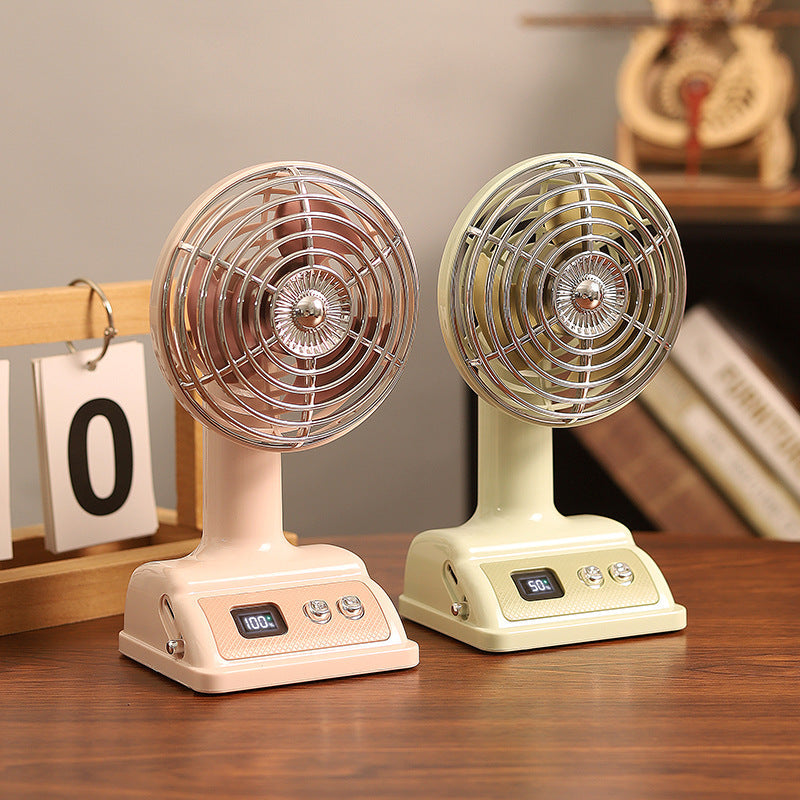 Women's Table Fan Energy Efficient Quiet Portable with Variable Speed Control and LED Display