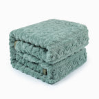 Brehn Ladies Soft Cable Knit Snuggle Blanket Cozy Throw for Home and Outdoors