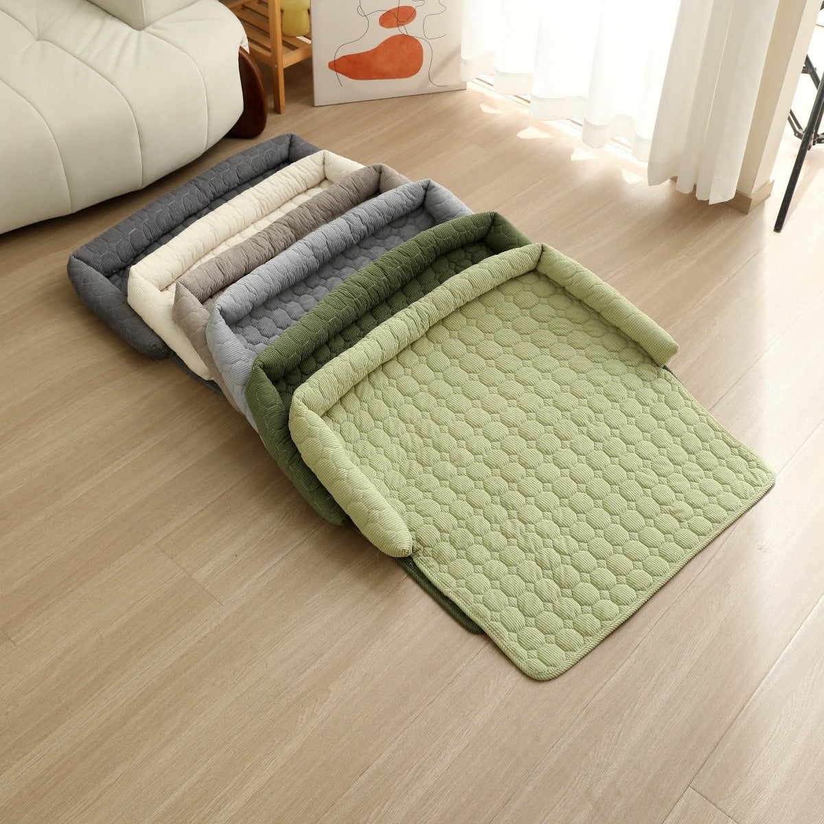 Cozy Cat Bed Plush Ergonomic Raised Sides Non-Slip Base Comfortable Pet Lounger