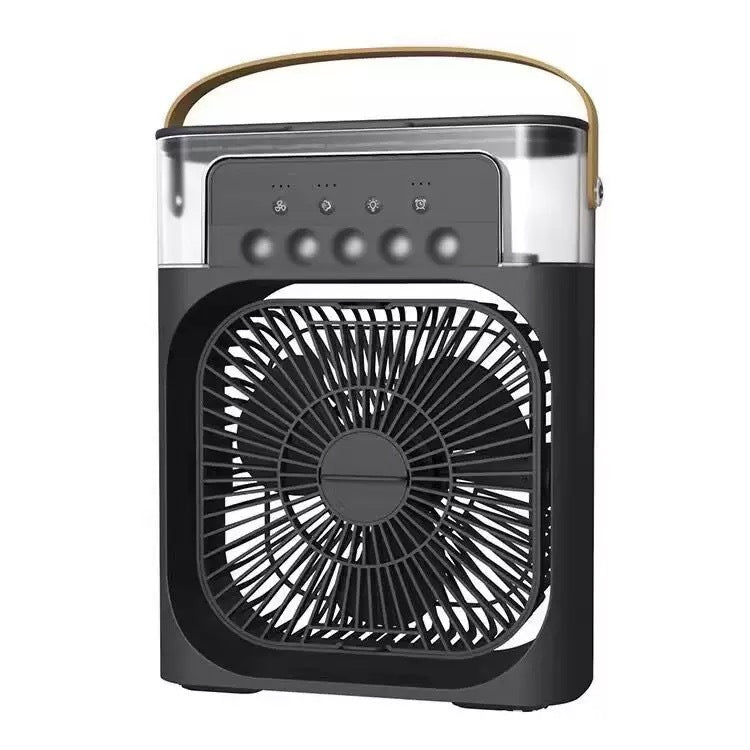 Portable Battery Fan with Water Misting and Carrying Handle Unisex Compact Rechargeable