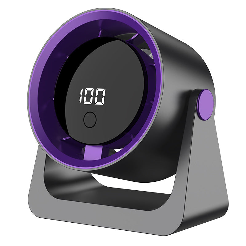 Table Fan With Digital Display 5 Speeds Quiet Energy-Efficient Compact Design For Indoor Use