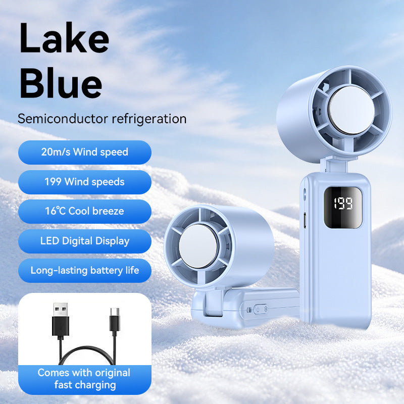 Portable Mini Air Cooler with LED Display and Adjustable Wind Speeds