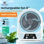 Harrow Portable Table Fan Battery Operated USB Rechargeable Compact Lightweight