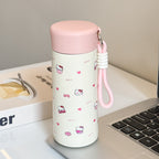 Women’s Insulated Water Bottle 500ml BPA-Free Plastic Leakproof with Carrying Strap and Playful Design