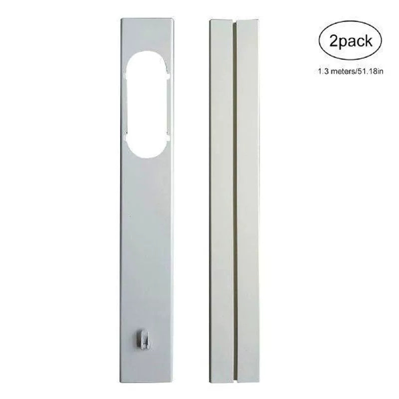 Portable Air Conditioner Window Vent Adapter Kit Adjustable Sliding Panel Oval Exhaust