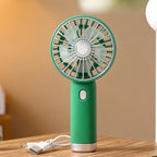 Portable Handheld Fan with Powerful Battery USB Rechargeable Ergonomic Design Lightweight