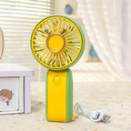 Portable Handheld Fan USB Rechargeable Flexible Tilt Compact Personal Cooling Fan