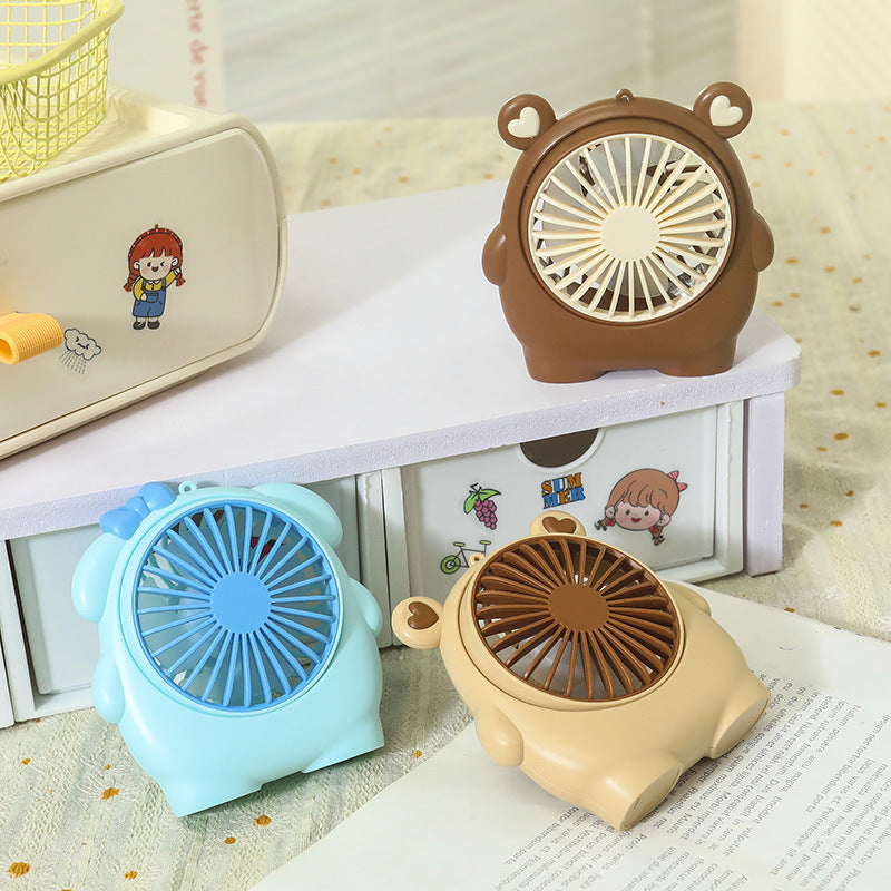 Portable Mini Fan USB Rechargeable Compact Animal Design Cute Personal Cooling Fan