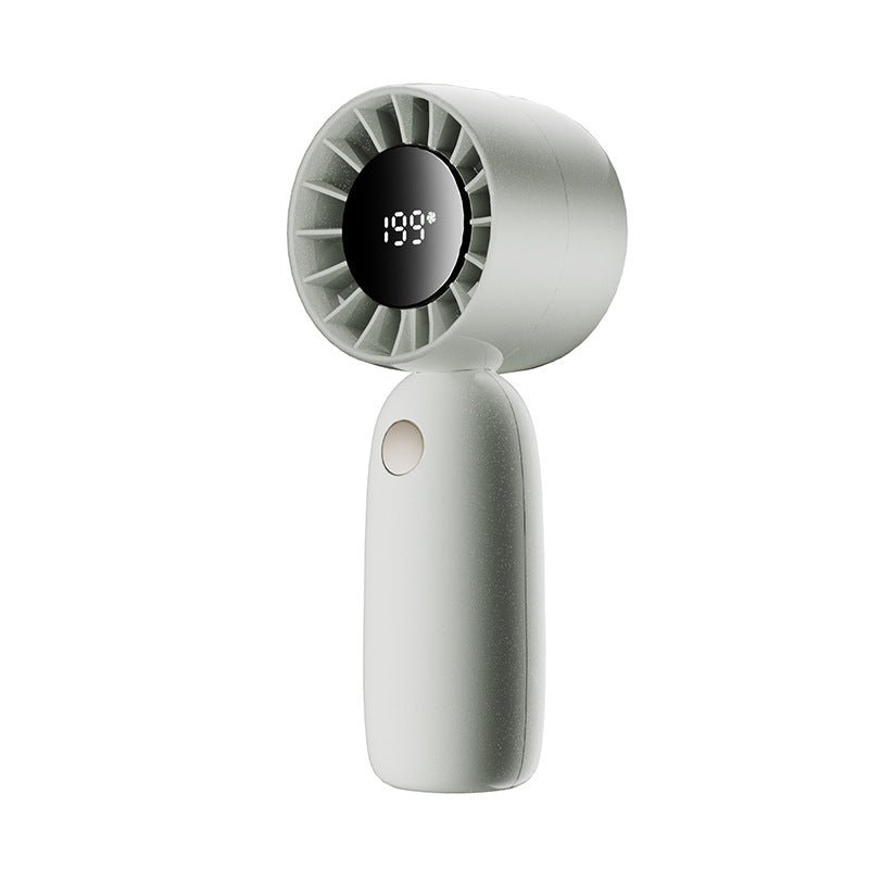Portable Rechargeable Fan Lightweight Compact Adjustable Speed with LED Temperature Display