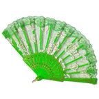 Women Decorative Fan Floral Lace Pattern Lightweight Elegant Accessory