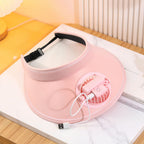 Women’s Wearable Cooling Hood with Built-In USB Rechargeable Fan Portable Summer Cap