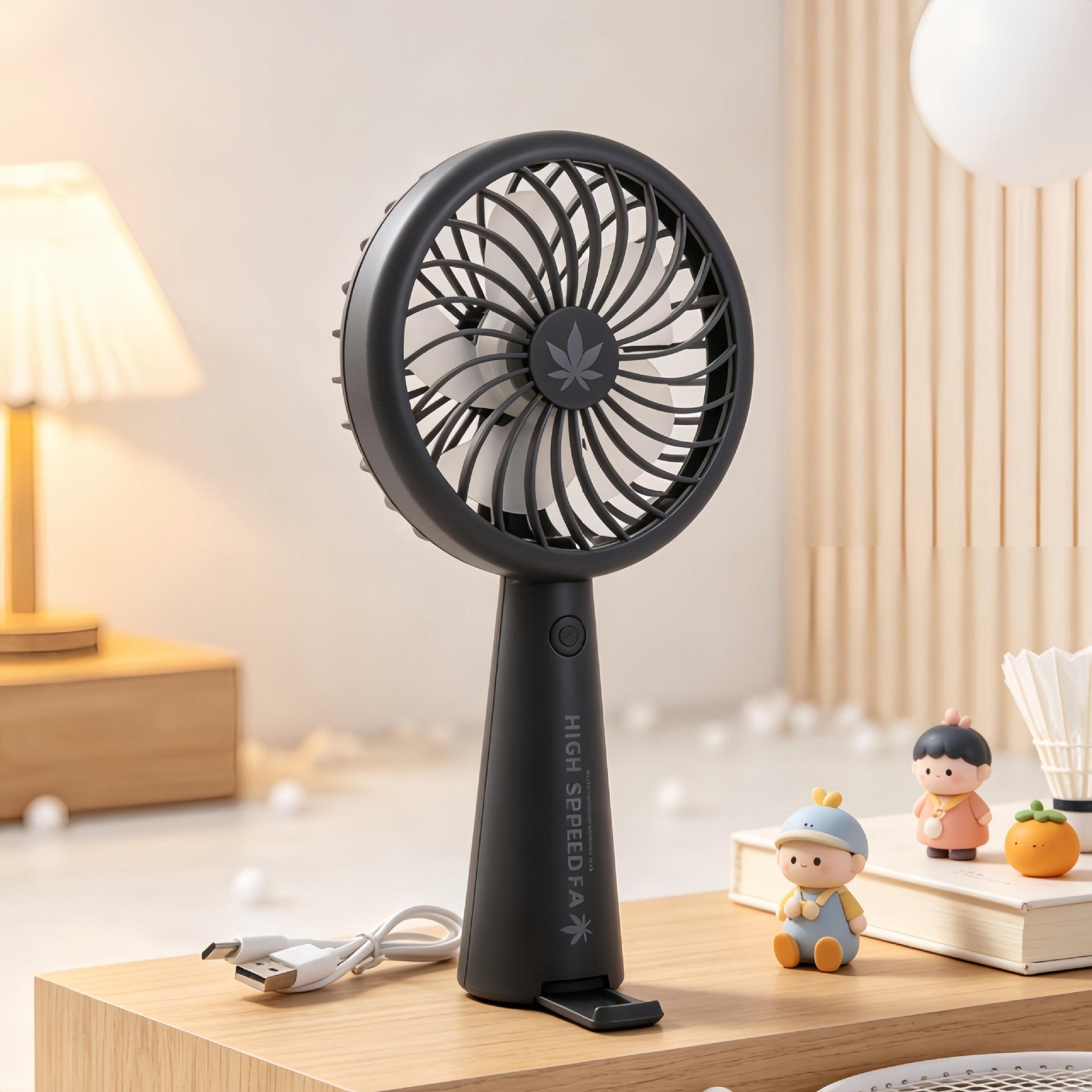 Portable High-Speed USB Fan with Adjustable Speed Control Lightweight Handheld Cooling Fan