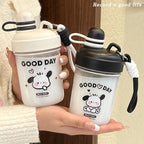 Women’s BPA-Free Water Bottle with Carrying Strap Leak-Proof Lightweight Portable