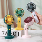 Portable Mini Fan with Flexible Tilt USB Rechargeable Compact Travel Fan
