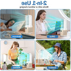 Harrow Bladeless Tower Fan With Intelligent Timer USB Rechargeable Quiet Operation