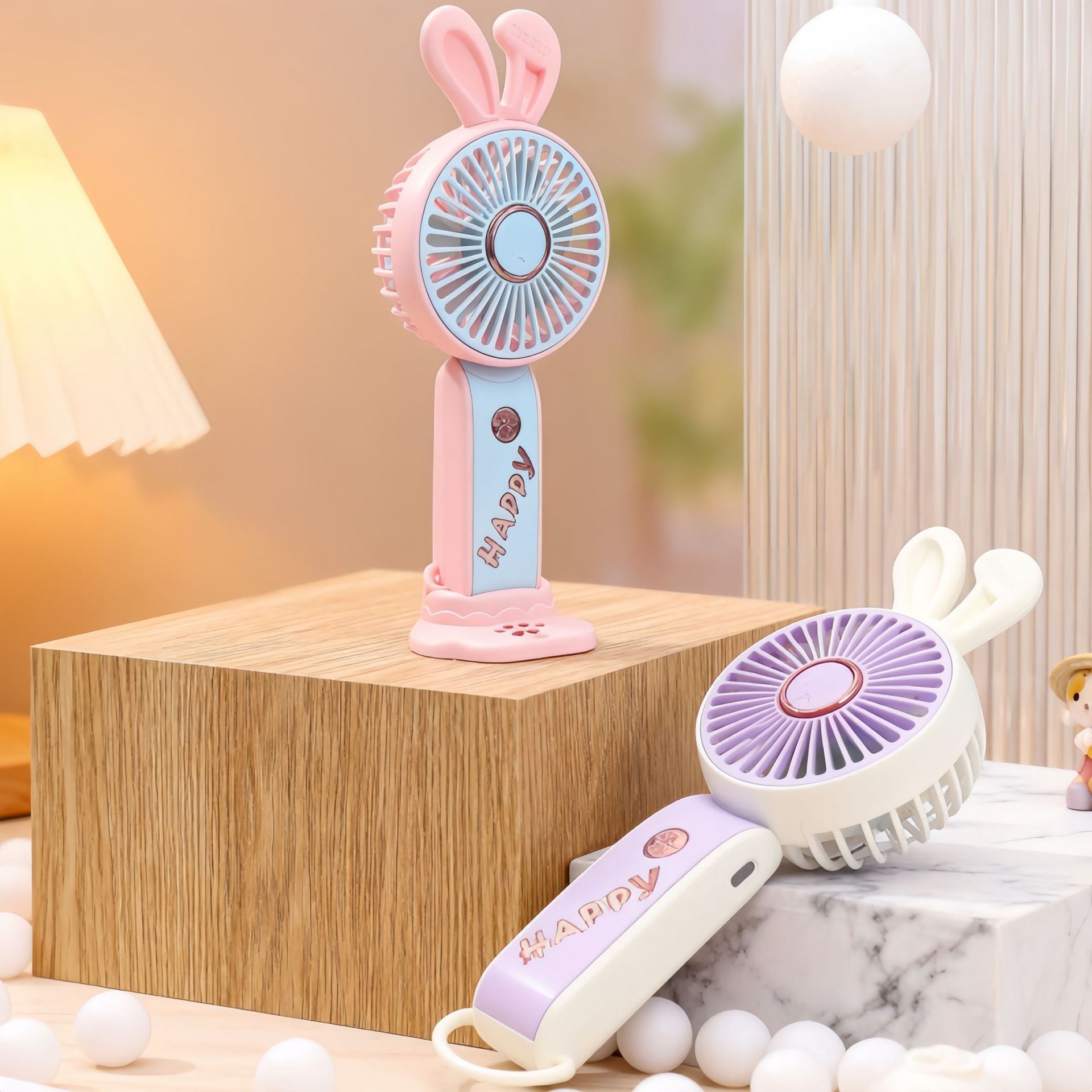 Portable USB Handheld Fan Lightweight Ergonomic Animal Design Cute Personal Cooling Fan