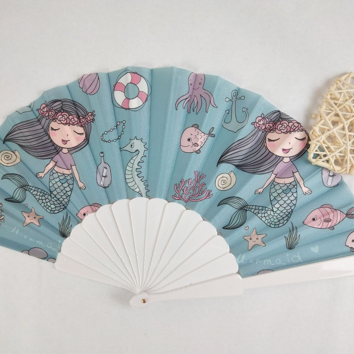 Women’s Foldable Hand Fan with Shimmering Scale Pattern Lightweight Portable