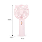 Portable Handheld Fan with Cat Ears USB Rechargeable Compact Personal Fan