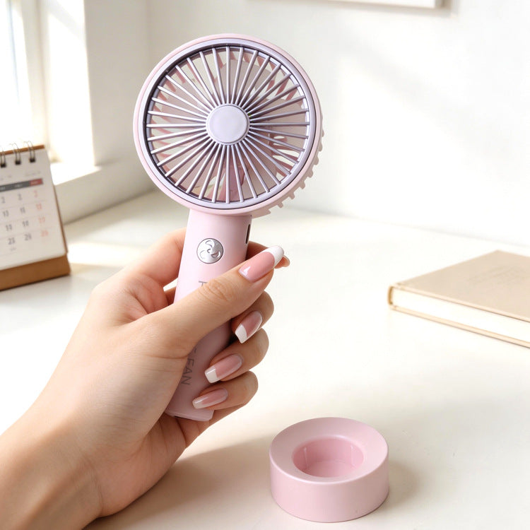 Portable Hand Fan with Variable Speed Control Ergonomic Design Battery Operated Compact Size