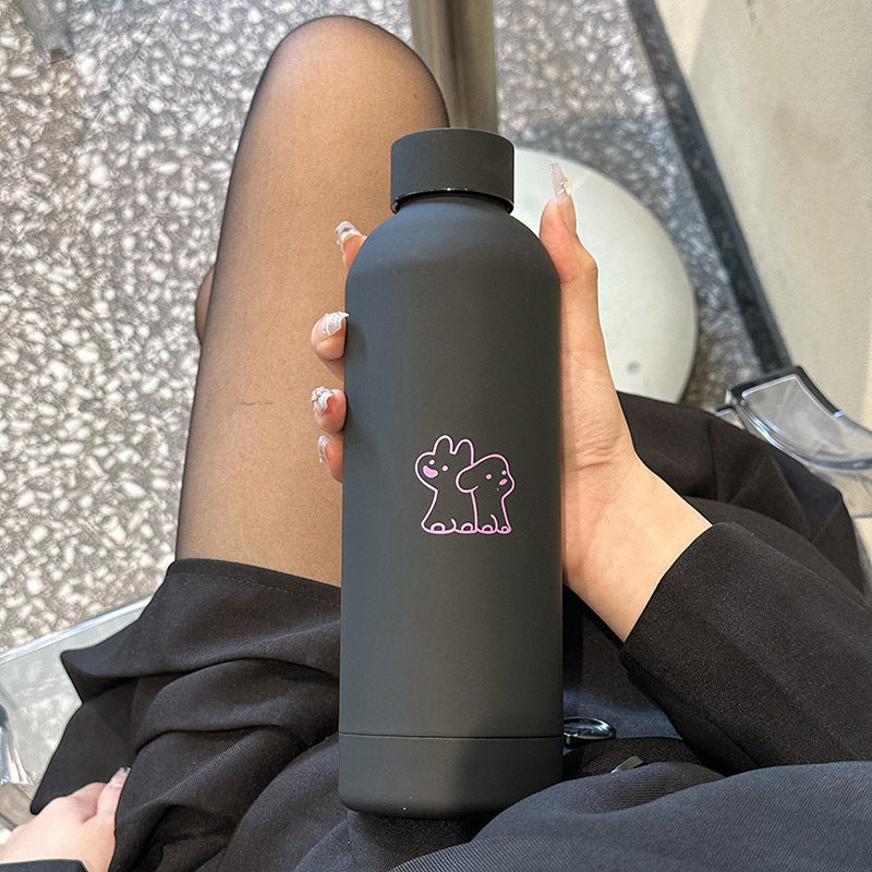 Ladies Insulated Drink Bottle BPA-Free Leakproof Playful Design Durable Eco-Friendly
