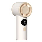 Portable Mini Fan Battery Operated Handheld with Digital Speed Display for Travel and Outdoor Use