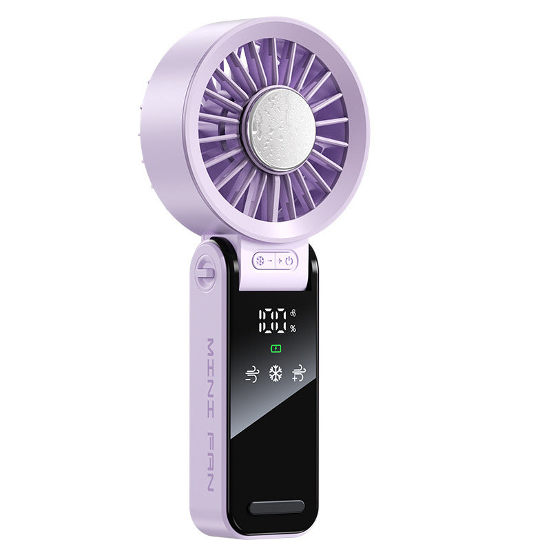 Handheld Portable Cooling Fan with Adjustable Speeds Rechargeable Battery and LED Display