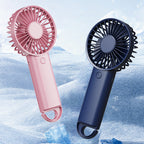 Portable Mini Fan for Women USB Rechargeable Lightweight Hanging Handheld