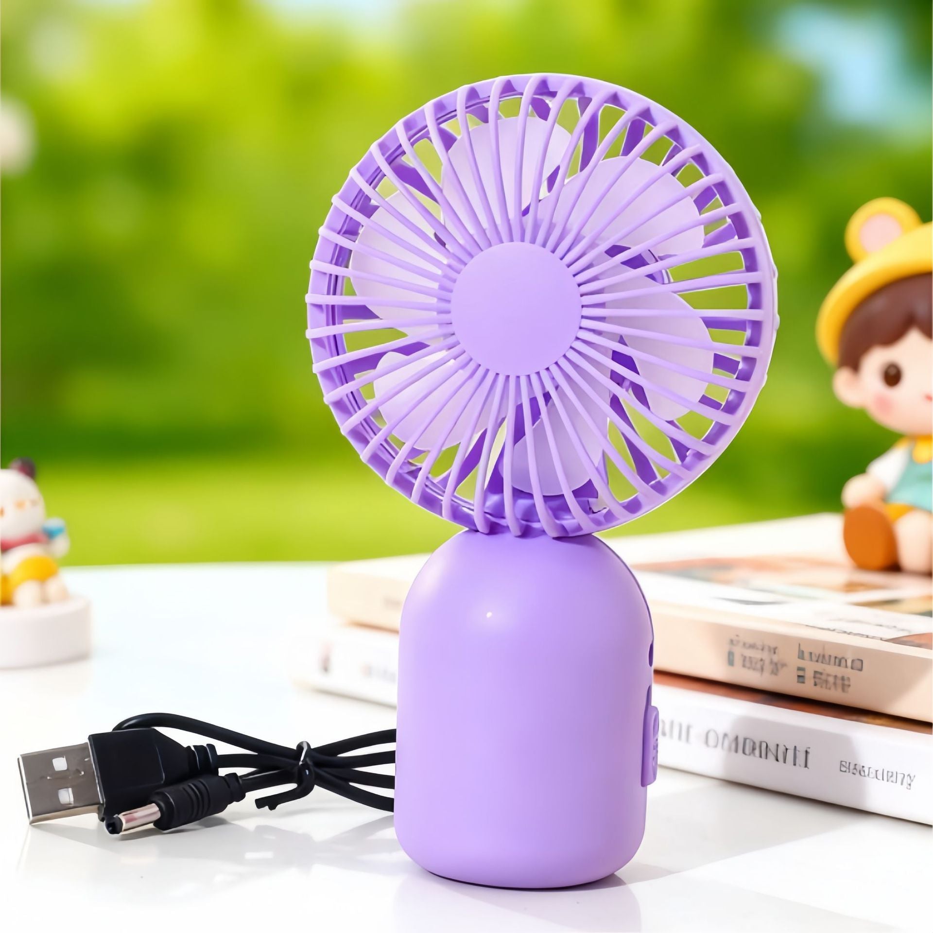 Portable USB Handheld Fan Flexible Adjustable Design Lightweight Quiet Personal Cooling