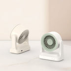 Compact USB Table Fan and Air Circulator with Quiet DC Motor and Swivel Head