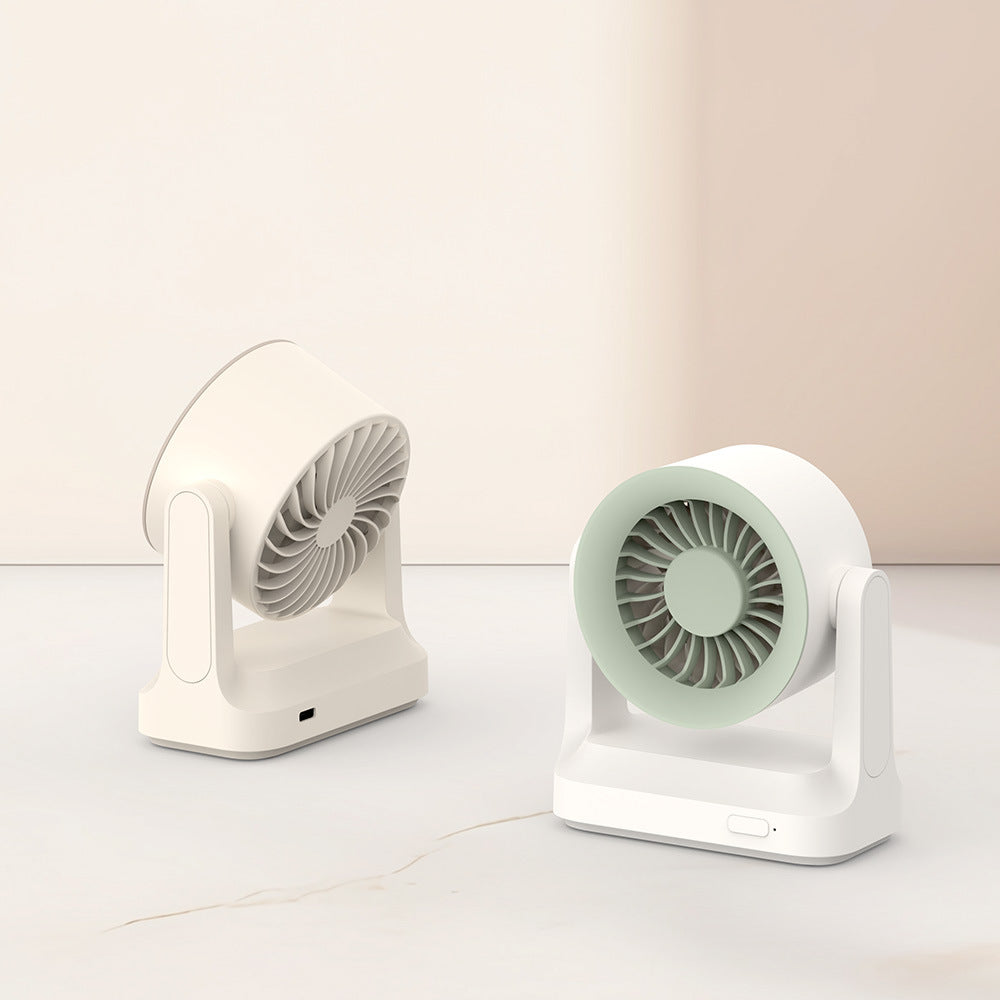 Compact USB Table Fan and Air Circulator with Quiet DC Motor and Swivel Head