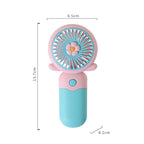 Portable Hand Fan for Women Lightweight Quiet Floral Design