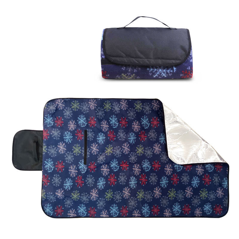 Women’s Foldable Picnic Blanket with Water-Repellent Bottom Lightweight Portable Checkered Design