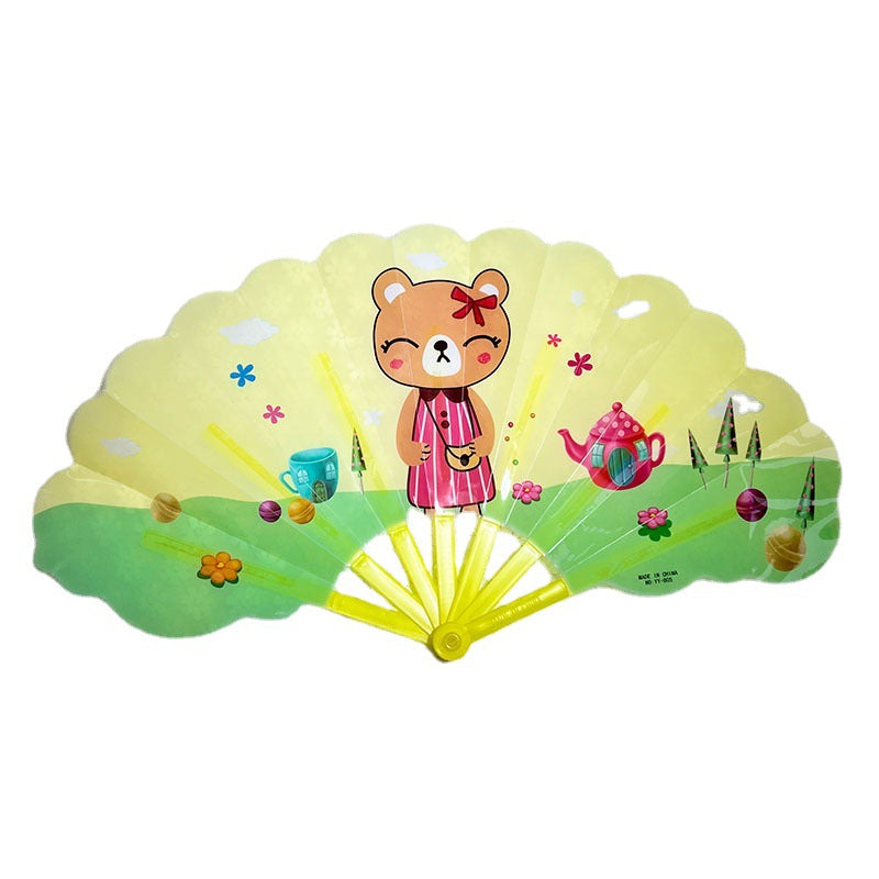 Ladies Colorful Folding Fan Lightweight Portable Durable Plastic Design