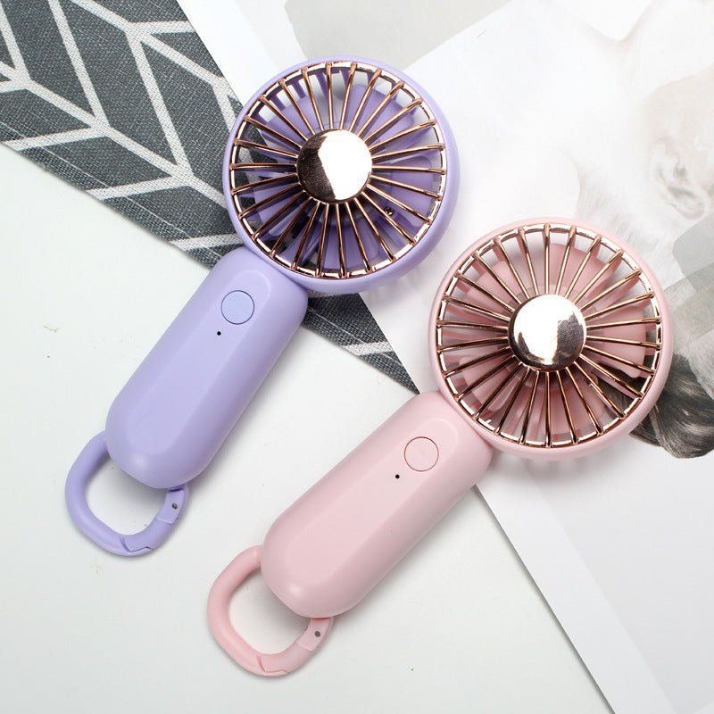 Portable Handheld Fan Rechargeable Compact Lightweight Personal Cooling Fan with Strap