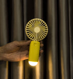 Harrow Portable LED Handheld Fan Rechargeable Battery Adjustable Speeds Compact Design