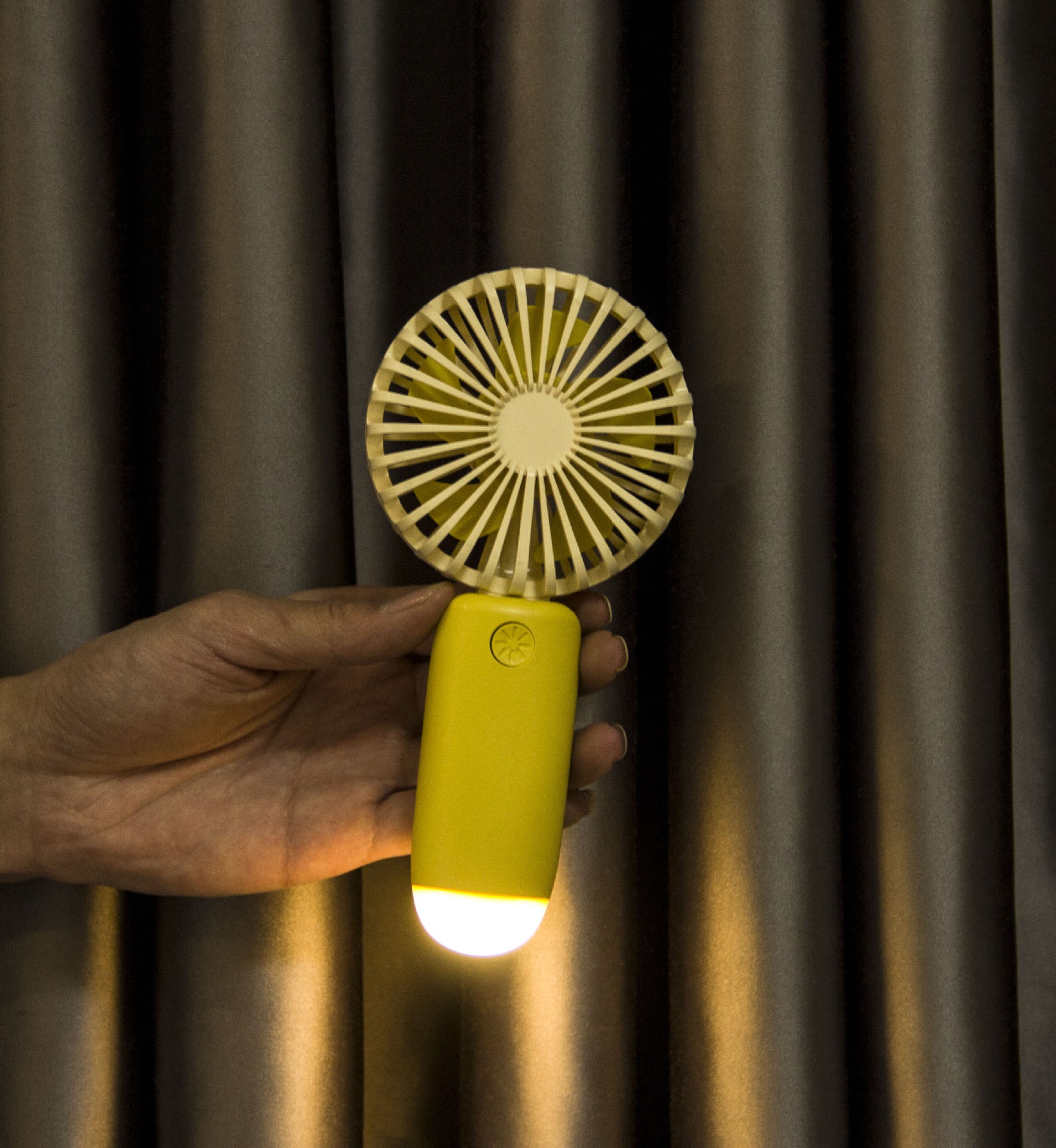 Harrow Portable LED Handheld Fan Rechargeable Battery Adjustable Speeds Compact Design