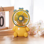 Mini Desk Fan USB Powered Cute Animal Design Portable Quiet Cooling Fan