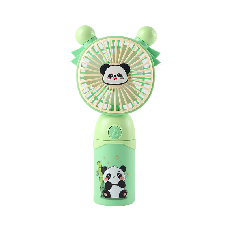 Portable Mini Fan USB Rechargeable Quiet Panda Design Compact Lightweight