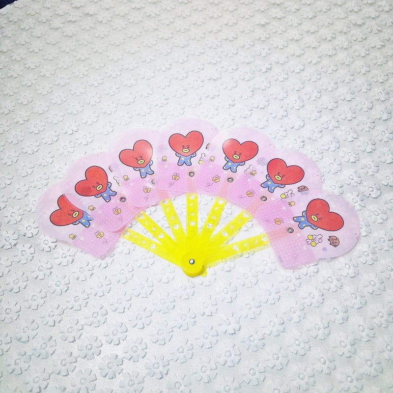 Ladies Fan Colorful Animal Motifs Lightweight Portable Handheld Fan