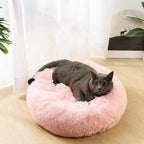 Fluffy Dog Bed Hypoallergenic Soft Round Non-Slip Machine Washable