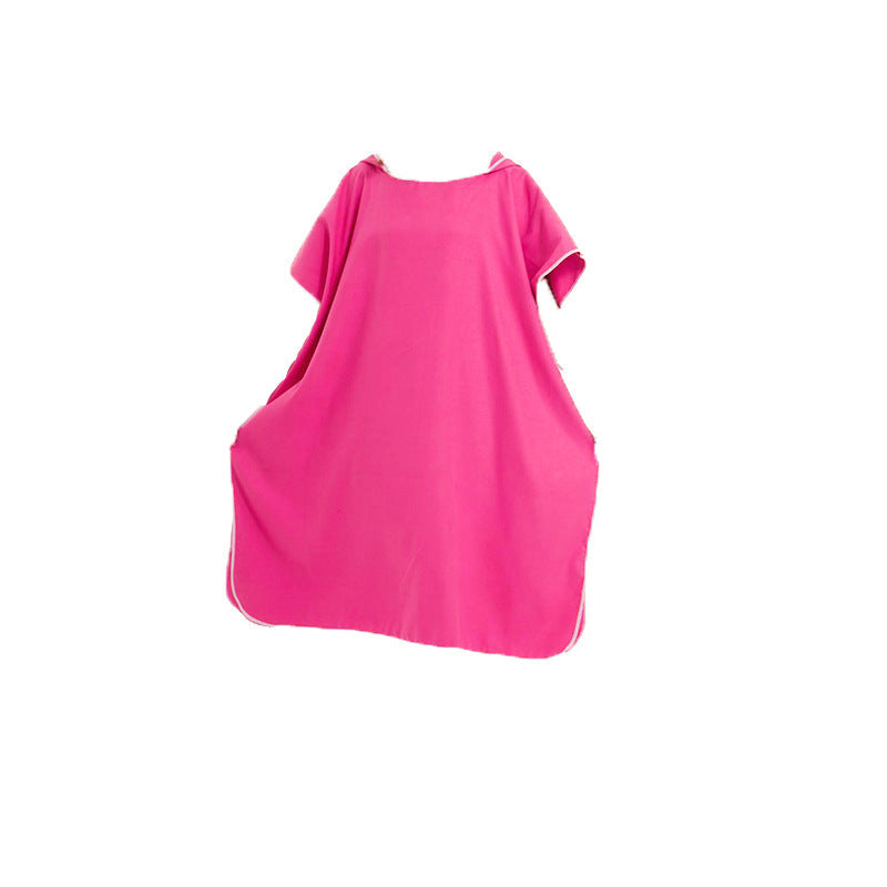 Women's Hooded Poncho Soft Microfiber Fabric with Hood and Pockets Cozy Relaxed Fit