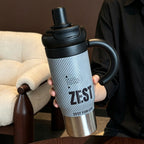 Women’s Stainless Steel Insulated Mug with Spill-Resistant Drinking Lid and Double-Wall Insulation
