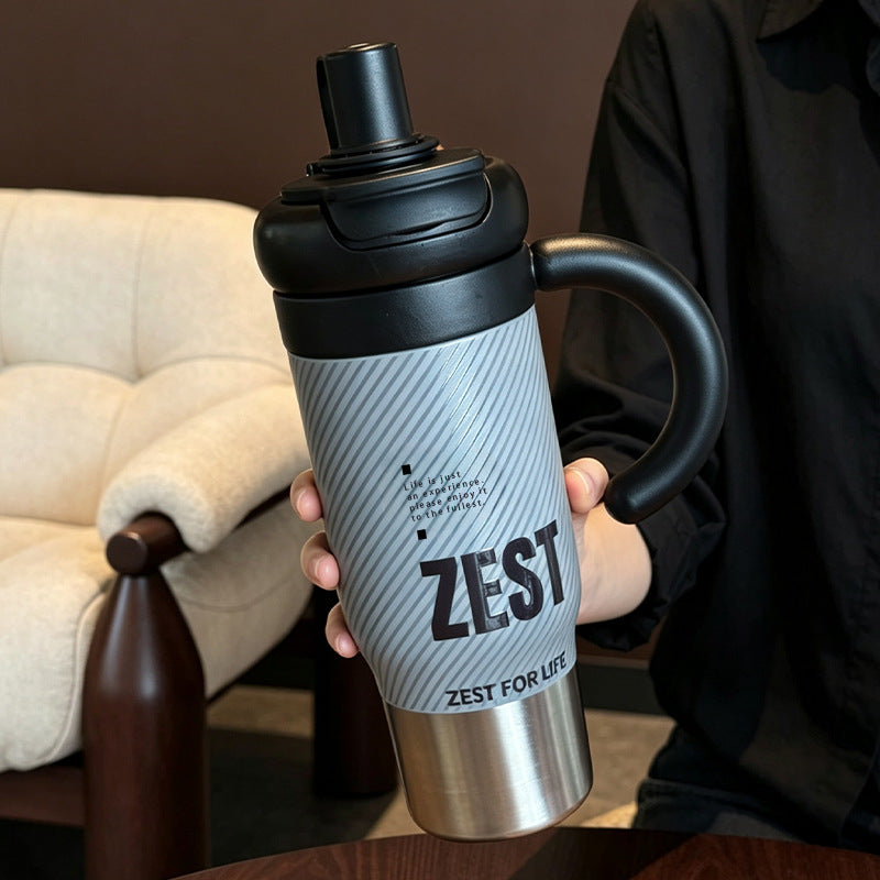 Women’s Stainless Steel Insulated Mug with Spill-Resistant Drinking Lid and Double-Wall Insulation