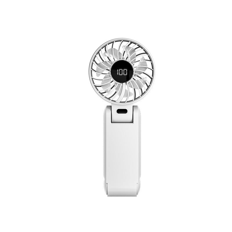 Foldable Digital Handheld Cooling Fan USB Rechargeable Portable Compact