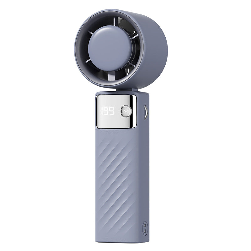 High-Efficiency Handheld Cooling Fan with Digital Display Portable Rechargeable Battery Powered