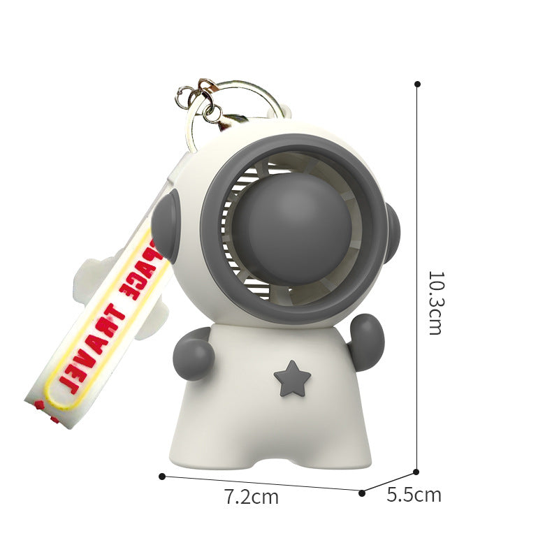 Portable Mini Fan Figure Design USB Rechargeable Keychain Cooler