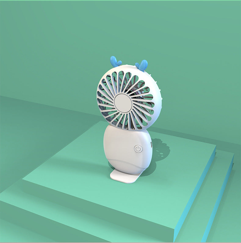 Rechargeable Mini Desk Fan Portable Quiet Bear-Shaped Adjustable Speed