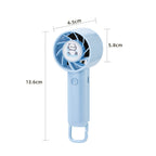 Portable Hand Fan Compact Lightweight Rechargeable Personal Cooling Fan