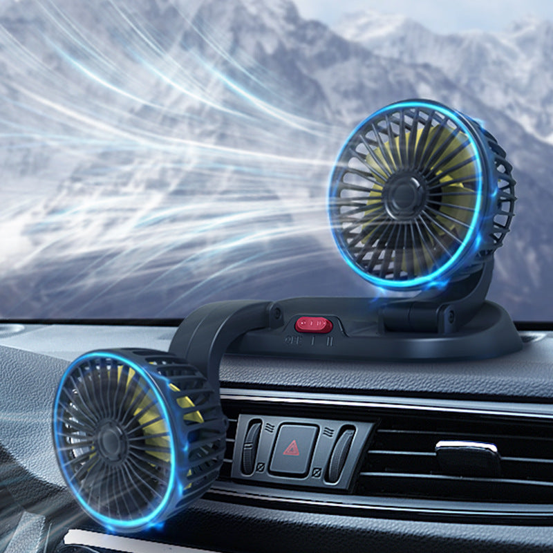 Harrow Dual Fan Car Air Circulation System Portable Adjustable Speed Vehicle Cooler