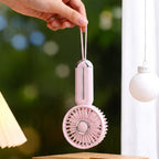 Portable Handheld Fan USB Rechargeable Ergonomic Design Lightweight Personal Cooling Fan